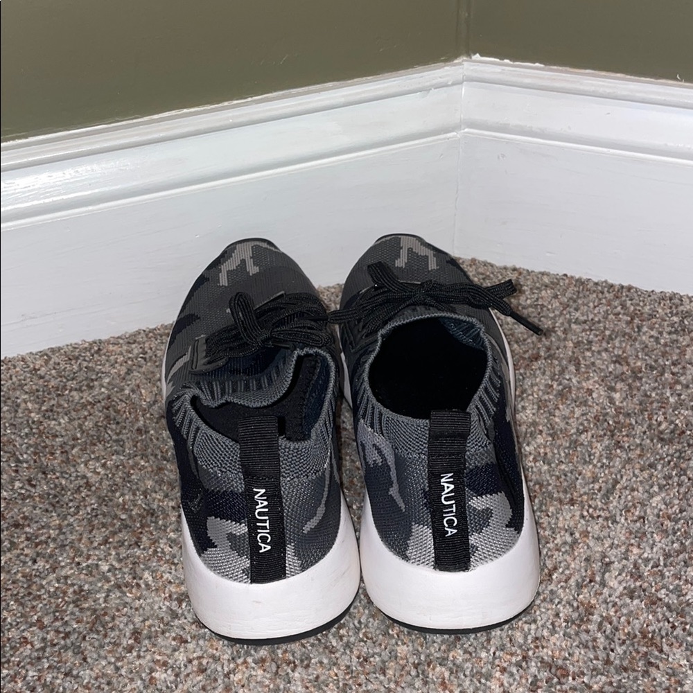 Nautica Gray and Black Camo Slip-On Sneakers - Picture 4 of 5